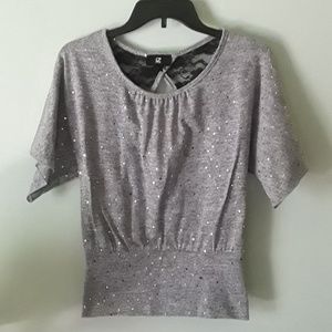 FINAL PRICE! Cute sparkly short sleeve top